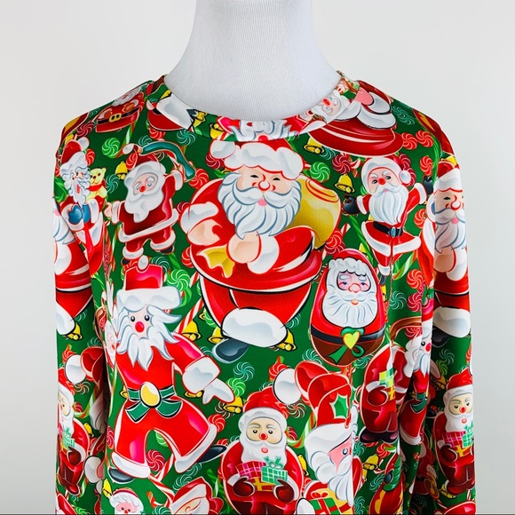 Santa Ugly Christmas Sweatshirt Sz Large - Picture 2 of 8